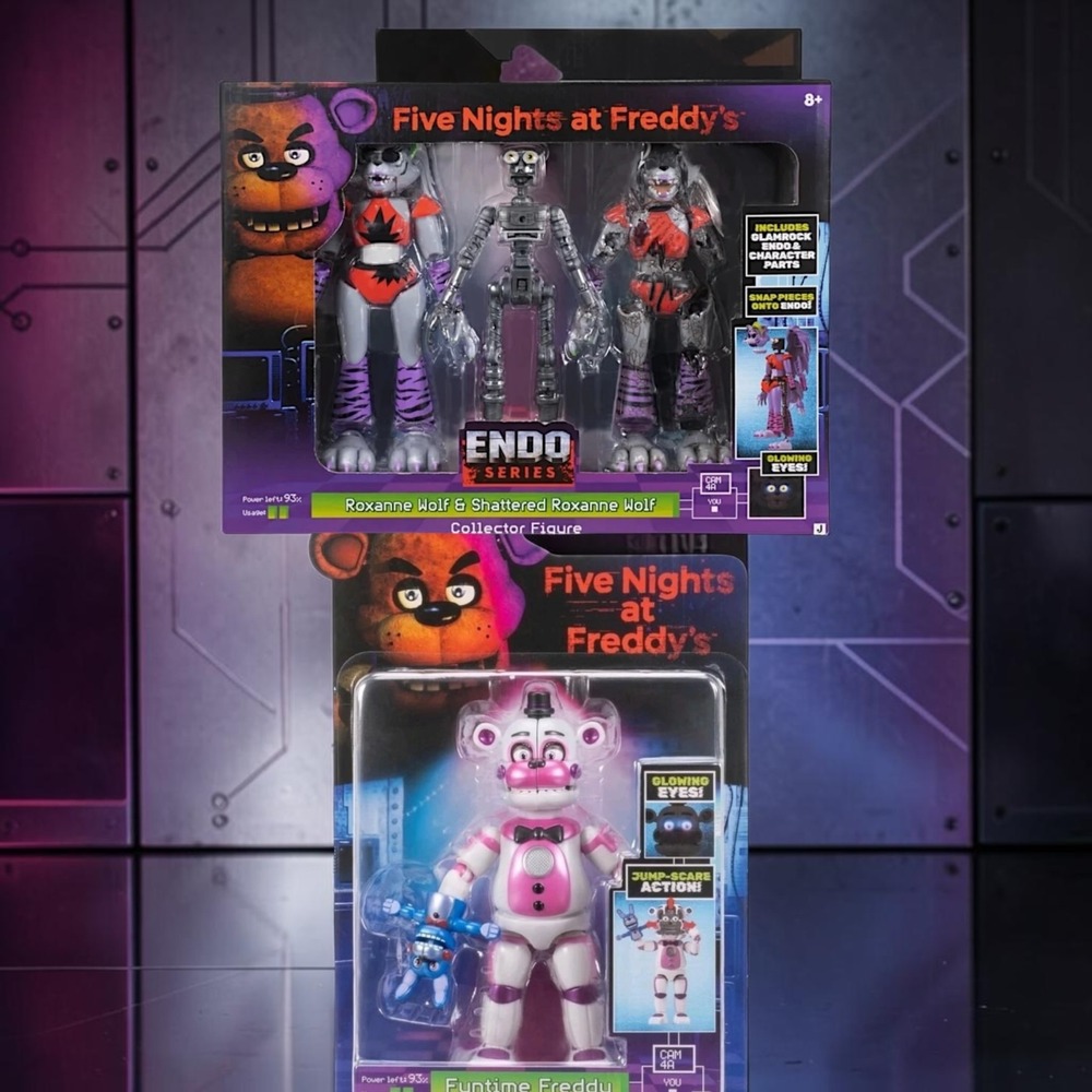 FNAF Funko Roxanne Wolf Shattered Roxanne Endo & Funtime Freddy Figure Lot